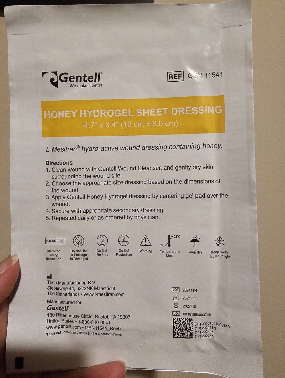 Gentell MEDIHONEY TheraHoney Hydrogel Wound Dressing
